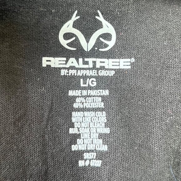 Realtree Camo Logo Short Sleeve Tshirt Womens Large Black Pink New Hunting - Picture 6 of 9